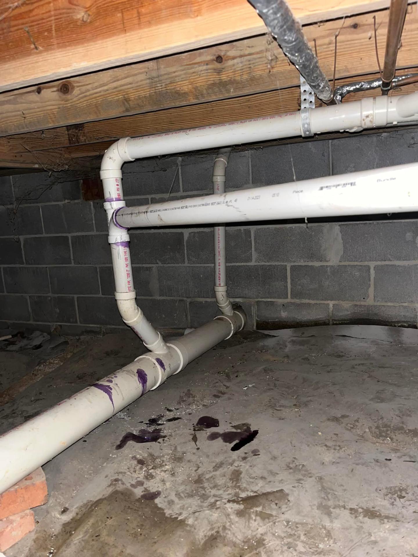 Drain pipe repair work completed by Waterman Plumbing in Cleveland, TN