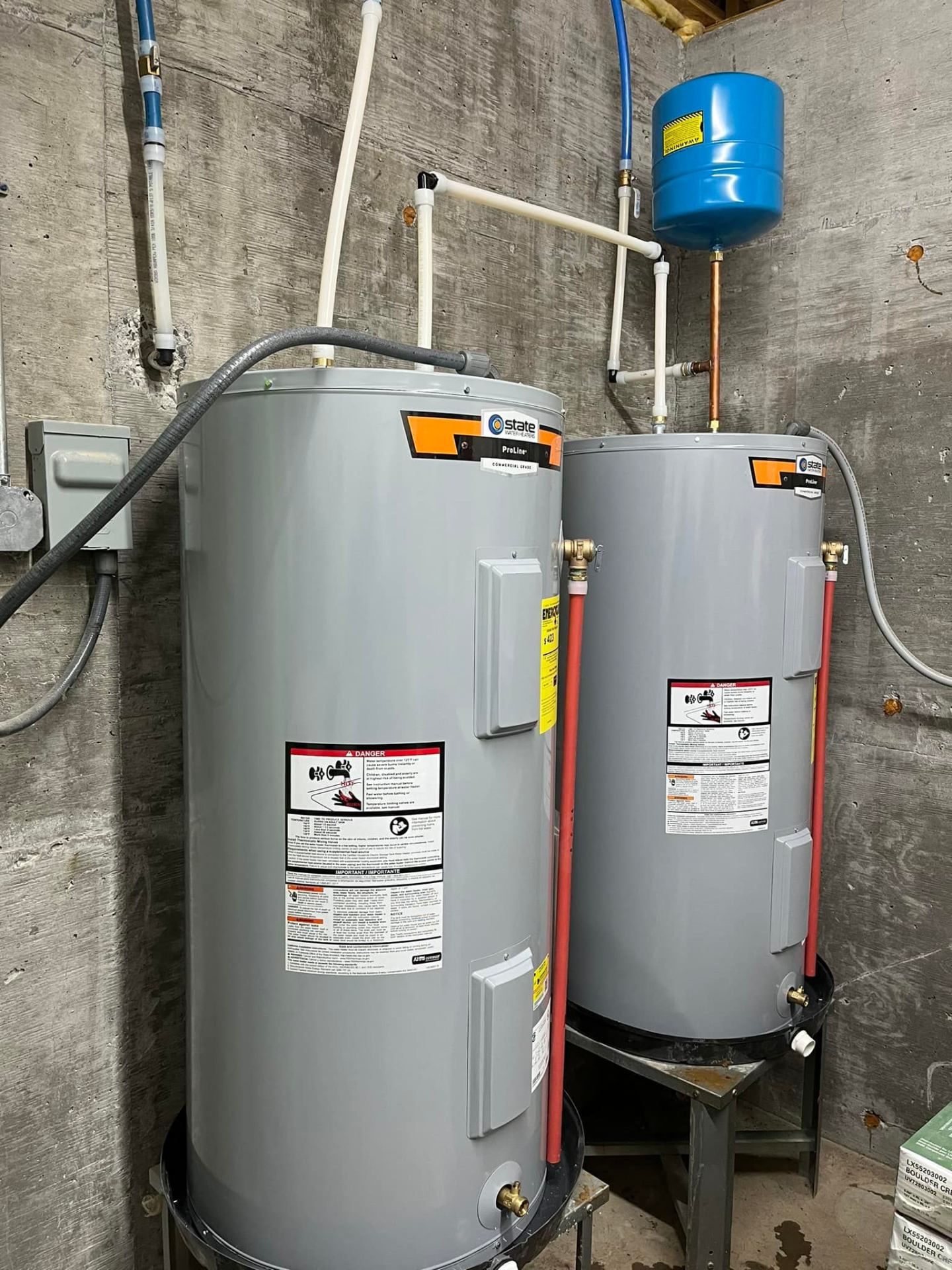 Commercial water heater installation by Waterman Plumbing